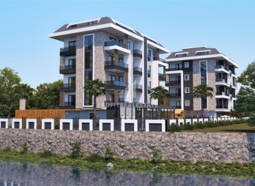 Investment property under construction, 600 meters from the sea, Kestel, Alanya, 57-150 m2 ID-8370 фото-2