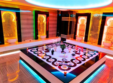 Furnished duplex 2 + 1 with sea and mountain views in the elite residence Mahmutlar ID-8395 фото-10