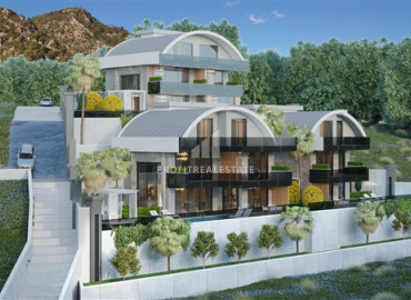 Элитная недвижимость: роскошные трехэтажные виллы в горном районе Тепе, Аланья, 360 м2 ID-8646 фото-1