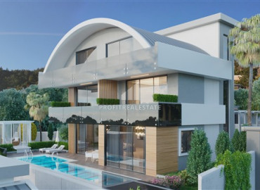 Luxury real estate: luxury three-storey villas in the mountain area of Tepe, Alanya, 360 m2 ID-8646 фото-5