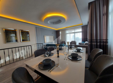 Furnished garden duplex 2 + 1 with a separate kitchen, in a well-maintained residence 600m from the sea in Mahmutlar ID-8699 фото-5