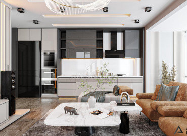 Apartment of different layouts in a residence under construction with good facilities in the area of Mersin Soli ID-8756 фото-3