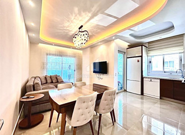 Двухкомнатная квартира с мебелью и бытовой техникой в элитном комплексе, в 400м от моря в Махмутларе ID-8779 фото-1