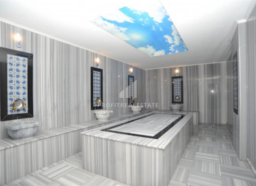 Меблированная квартира с двумя спальнями в новом элитном комплексе в 250м от моря в районе Каргыджак ID-8902 фото-18