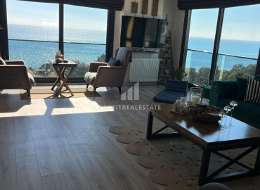 Elegant furnished 3 + 1 apartment with sea views in a residence with a swimming pool in the Davultepe microdistrict, Mezitli ID-8967 фото-4