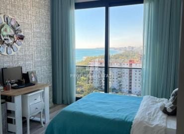 Elegant furnished 3 + 1 apartment with sea views in a residence with a swimming pool in the Davultepe microdistrict, Mezitli ID-8967 фото-27