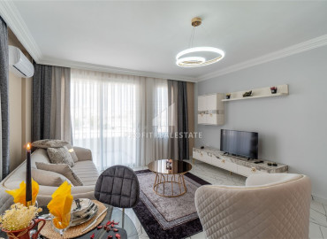 Center of Alanya: furnished one-bedroom apartment with mountain views in a residence with a swimming pool ID-8977 фото-4