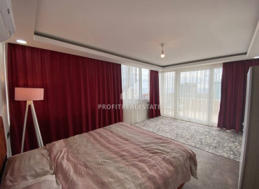 Меблированная трехкомнатная квартира на высоком этаже в Махмутларе с видом на море и горы ID-9247 фото-13