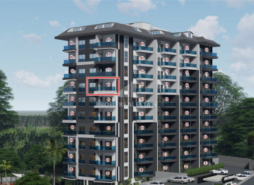 Новые двухкомнатные апартаменты на завершающем этапе строительства, в Авсалларе, Аланья, 60 м2 ID-9313 фото-2