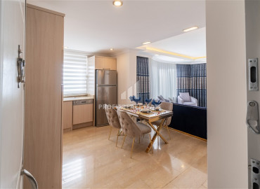 Furnished duplex 3 + 1 with stunning views in a townhouse in Alanya, Tepe ID-9381 фото-2