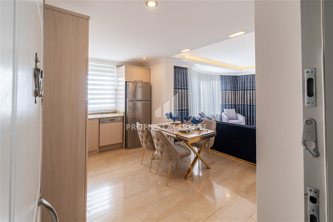 Furnished duplex 3 + 1 with stunning views in a townhouse in Alanya, Tepe ID-9381 фото-2