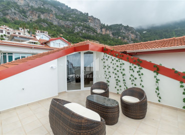 Furnished duplex 3 + 1 with stunning views in a townhouse in Alanya, Tepe ID-9381 фото-29