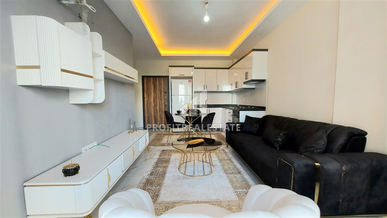 Меблированная двухкомнатная квартира в новом комплексе в Махмутларе в 400м от Средиземного моря ID-9463 фото-2