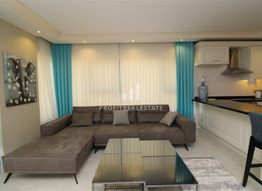 Меблированная квартира с двумя спальнями в новом элитном комплексе в 200м от моря в районе Каргыджак ID-9725 фото-19