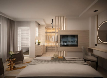 Новая двухуровневая квартира, с двумя спальнями, в чистовой отделке, в 100 метрах от моря, Лара, Анталья, 120 м2 ID-9950 фото-6