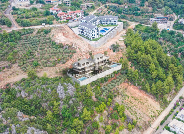 The project of two-storey villas with a private area and a swimming pool at prices from the developer in the mountainous region of Alanya - Bektas. ID-9968 фото-3