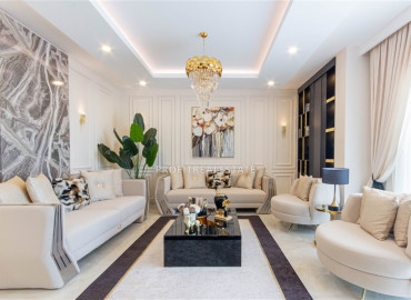 Furnished duplex 3 + 1 with a separate kitchen in a luxury residence Mahmutlar ID-9160 фото-6}}