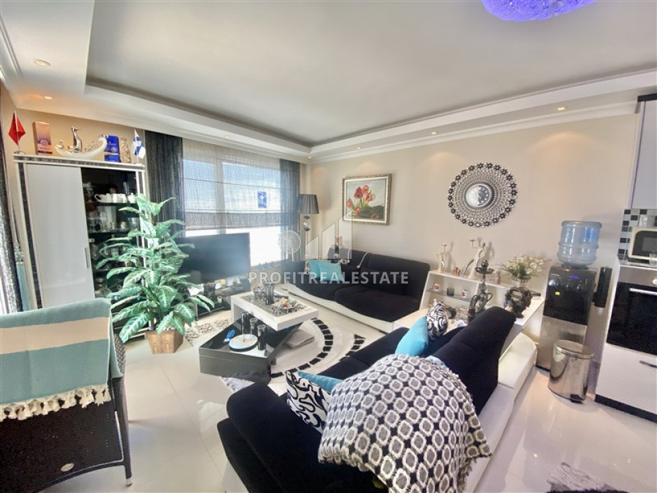 Видовая меблированная квартира с двумя спальнями, 110м², у пляжа Клеопатры, Алания ID-10224 фото-2