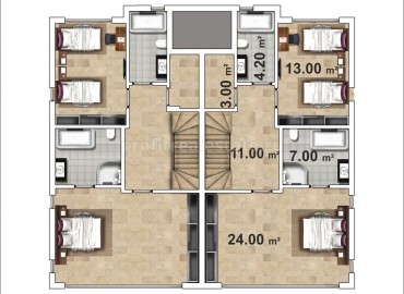 Квартиры люкс в Конаклы, Аланья, 170 кв.м. ID-0808 фото-24