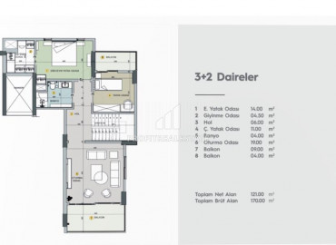 Масштабный проект для ваших инвестиций: апартаменты 58-170м², в районе Мерсина - Чешмели ID-10366 фото-8