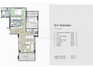 A large-scale project for your investment: apartment 58-170m², in the area of Mersin - Cesmeli ID-10366 фото-10