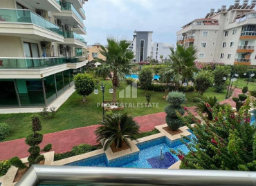 Furnished one-bedroom apartment in a well-maintained residential residence in Oba, Alanya, 86 m2 ID-10528 фото-1