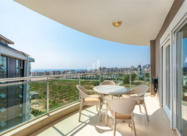 Стильная большая трехкомнатная квартира 100 м2 с мебелью и видом на море в Авсалларе, Алания ID-10624 фото-9