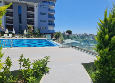 One-bedroom apartment in a new building with a sea view, with a fine finish, unfurnished in Kargicak, Alanya ID-10779 фото-3