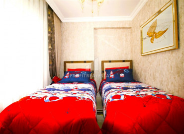 Стильная меблированная трехкомнатная квартира с роскошным дизайнерским интерьером в Джикджилли, Аланья ID-10802 фото-6