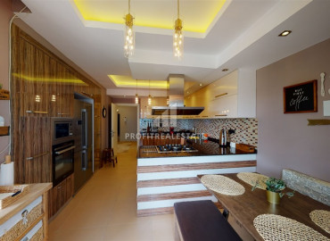 Дизайнерская меблированная квартира 190 м2 с тремя спальнями, отдельной кухней, гардеробной в Оба, Аланья ID-10816 фото-16