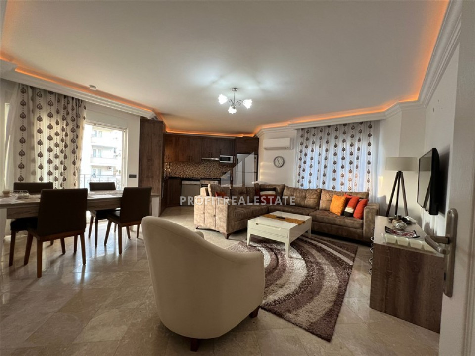 Уютная меблированная квартира с двумя спальнями, 120м², в районе Джикджилли, Алания ID-10837 фото-1