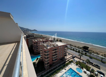 Large furnished duplex 3 + 1 on the first coastline with panoramic sea views, 100 meters from the center of Mahmutlar, Alanya ID-10908 фото-11