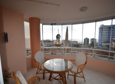 Меблированная трехкомнатная квартира 110 м2, с застекленным балконом, с видом на море, в 400 метрах от пляжа, готовая к проживанию, в Тосмуре, Аланья ID-10935 фото-19
