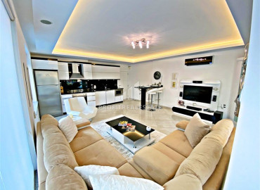 Designer two bedroom apartment 115 m2 with stylish furniture, 300 meters from the sea in Oba, Alanya ID-10948 фото-5