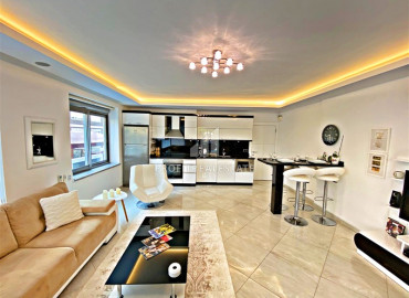 Designer two bedroom apartment 115 m2 with stylish furniture, 300 meters from the sea in Oba, Alanya ID-10948 фото-7