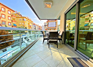 Designer two bedroom apartment 115 m2 with stylish furniture, 300 meters from the sea in Oba, Alanya ID-10948 фото-11