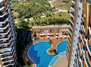 Furnished two bedroom apartment 115 m2 in a residence with a variety of facilities in Cikcilli, Alanya ID-10967 фото-2