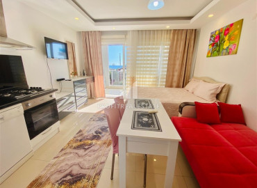 Cozy furnished apartment 1 + 1, 50 meters from the sea, in a residence with facilities, in Kestel, Alanya ID-10980 фото-5