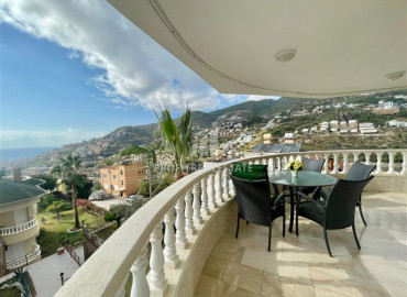 Large furnished 3+1 penthouse with jacuzzi, terrace and sea view in Alanya ID-10981 фото-6