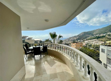 Large furnished 3+1 penthouse with jacuzzi, terrace and sea view in Alanya ID-10981 фото-7