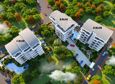 Apartment, 52-101m², in a residence at the planning stage in Oba, Alanya, 1750m from the sea ID-11101 фото-5