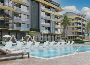 New investment project at an attractive price 200 meters from the sea in the prestigious area of Kargicak, Alanya, 66-176 m2 ID-11112 фото-2