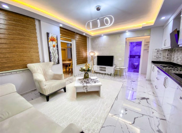 Элегантная квартира 1+1, со стильным интерьером и красивой мебелью в доме с бассейном, в центре Аланьи ID-11113 фото-17