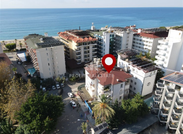 Меблированная двухкомнатная квартира, с оригинальным интерьером, в 100 метрах от пляжа, в центре Аланьи ID-11140 фото-2