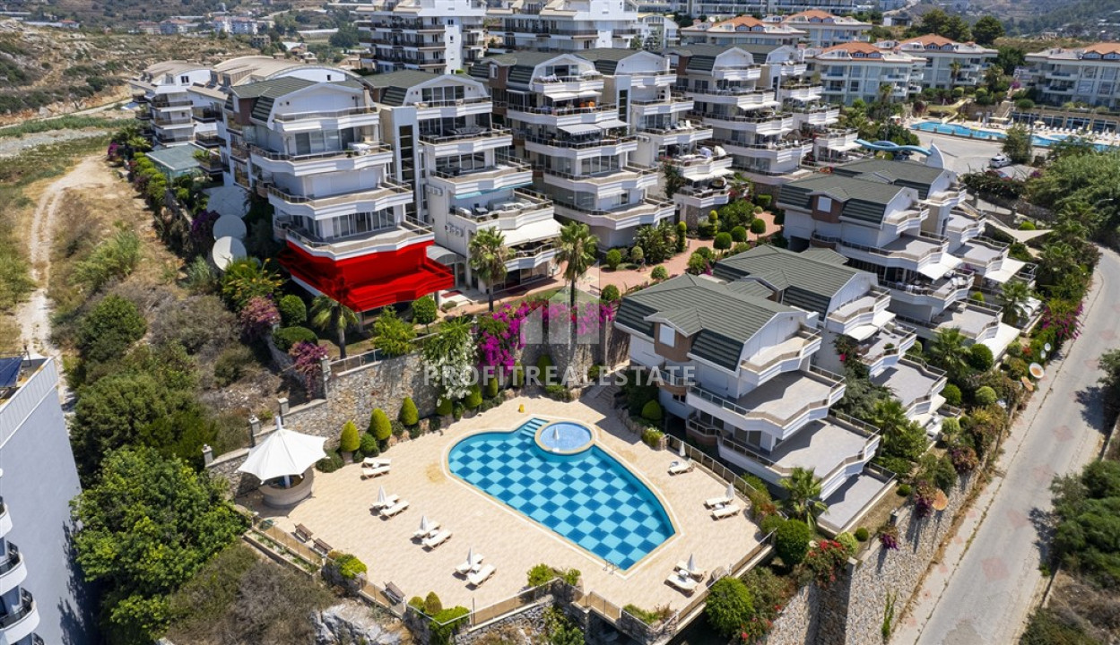 Элегантная трехкомнатная квартира с изысканным интерьером, с видом на море, в 300 метрах от пляжа в Конаклы, Алания ID-11171 фото-2