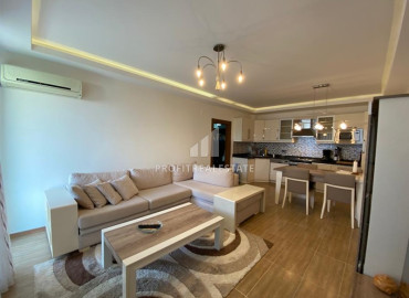 Elegant two bedroom apartment 110 m2 with furniture, in a residence with facilities, in Oba, Alanya ID-11330 фото-1