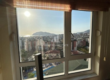 Готовая к проживанию трехкомнатная квартира 120 м2, с застекленным балконом и видом на море, в Джикджилли, Аланья ID-11359 фото-12