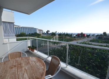 Уютная двухкомнатная квартира с мебелью, с видом на море, в 150 метрах от пляжа в Кестеле, Аланья ID-11384 фото-6