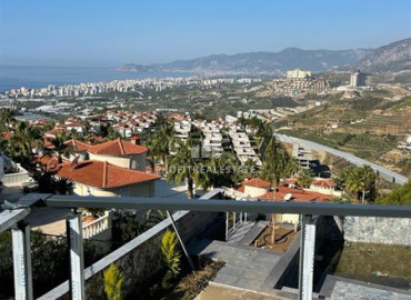 Brand new two-storey villa 420 m2 with five bedrooms and sea views in Kargicak, Alanya ID-11386 фото-17