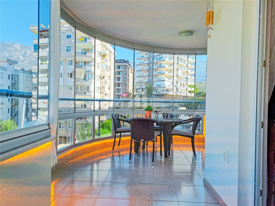 Фешенебельная меблированная квартира 2+1, с застекленными балконами и видом на море в Махмутларе, Аланья ID-11417 фото-2